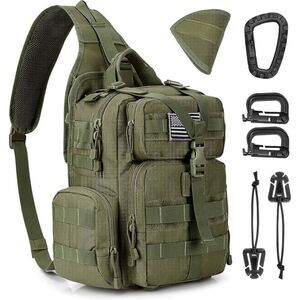 Tactical EDC Sling Bag Backpack with Pistol Holster Military Shoulder Backpack